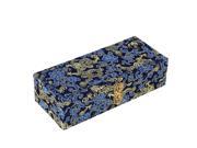 BQLZR Rectangle 21x9cm Double deck Dark Blue Wood Oboe Reed Case for 40 Reeds