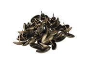 BQLZR 50 Pieces Oval Thicken Bronze Antique Decorative Nail Tacks for Home Furniture