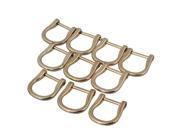 BQLZR 10PCS Zinc Alloy Light Gold 1.8cm ID D Ring Buckle with Screw for Bags
