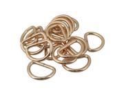 BQLZR 20PCS Light Gold Metal D Ring Belt Buckle 3.2cm Inside Dia DIY Bag Strap