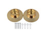 BQLZR 2 Pieces Gold Color Oval Wardrobe Rail End Supports for 25mm Dia Closet Rod Use