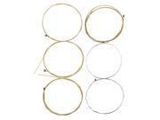BQLZR 6pcs Stainless steel String for Acoustic Guitar Steel Core S Size