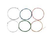 BQLZR 6 Piece Colorful Stainless Steel Silk String for Acoustic Guitar
