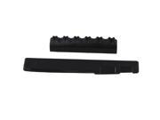 BQLZR Black 72x9x3mm Bridge Saddle 43x9x6mm U Shape Nut for Folk Guitar