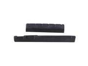 BQLZR 72x9x3mm Saddle 46x9x6mm Slotted Nut Replacement for Folk Guitar Black