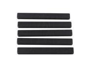 BQLZR 5 x Uncarved Plastic 62x3x8mm Bridge Saddle for UKULELE Guitar Black