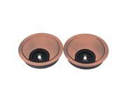 BQLZR 2PCS 60mm Office Desk Counter Top Cord Cable Wire Hole Cover Red Bronze