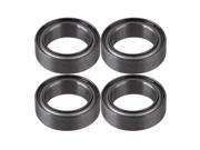 BQLZR 4 x Silver Aluminum Alloy 12x3.5mm RC1 16 Bearing Largefoot Car for HSP