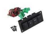 BQLZR 4 Gang ocean color LED Light Switch Panel w Connect Wire for New Style Toyota