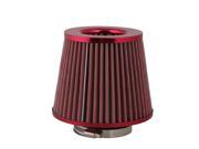 BQLZR Red Car Cold Air Intake Filter Vehicle High Flow Air Breather Filter