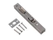 BQLZR 6 Inch Long Hairline Finish Silver Square Flush Bolt Latch for Security Door