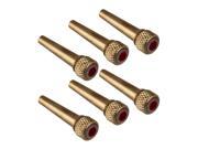 BQLZR 6 x Metal Guitar Bridge End Pin with Ruby Dot for Acoustic Guitar Golden