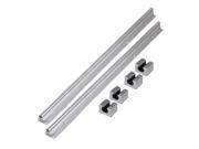 BQLZR 6pcs Open Linear Bearing Slide and 10mm Shaft 50cm CNC Linear Bearing Rail