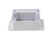 BQLZR 132x68x50mm Plastic Waterproof Electrical Junction Box Transparent Lid