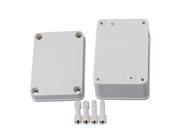 BQLZR White Gray Plastic Outdoor Waterproof Junction Box 105mmx75mmx70mm