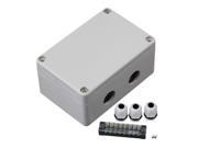 BQLZR Plastic Waterproof 8 Position Terminals Electric Junction Box White Gray