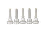 BQLZR Silver Plated 80 x 35mm Brass Alto Trombone Mouthpiece Pack of 5