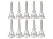 BQLZR Silver Plated 80 x 35mm Brass Alto Trombone Mouthpiece Pack of 10