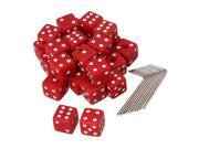 BQLZR Red Plastic Dice Guitar Volume Control Knobs with Wrenches Set of 60