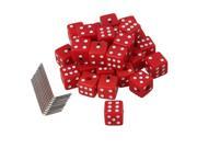 BQLZR Red Plastic Dice Guitar Volume Control Knobs with Wrenches Set of 30