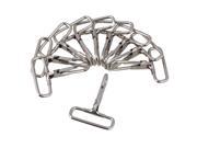 BQLZR 10PCS Silver 2cm Inner Dia Chrome Plating Snap Hook Keychain Ring Iron