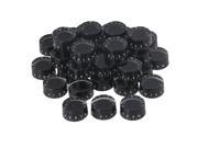 BQLZR Black Round Knobs Electric Guitar Speed Control Knobs White Number Set of 200