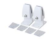 BQLZR 2Piece Bright White 70x41mm Double Screen Clamp 90mm Height Glass Clip