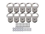 BQLZR Iron D Ring Single Hole Picture frame Mirror Hooks Pack of 10 Silver