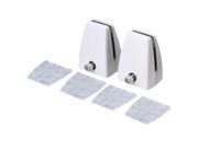 BQLZR 2Pcs Alloy Sand White 6x4.2x3.3cm Partition Screen Glass Clamps for Desk