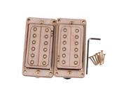 BQLZR 2Pieces Maple Copper Neck Bridge Humbucker Pickups 50mm 52mm for Electric Guitar