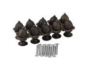 BQLZR 10 x Bronze Zinc Alloy Antique Pine Nuts Shape Pull Handles for Cabinet Drawer