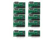 BQLZR High Sensitivity 433MHz RF Superheterodyne Receiver Board Module DC5V Set of 10