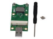BQLZR Green Mini PCI E to USB Adapter With SIM card Slot for HSPA MODEM Module