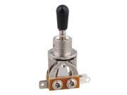 BQLZR Chrome Plated Black Hat Cap Electric Guitar 3 Position Toggle Switch