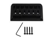 BQLZR Black 6 String Electric Guitar Hard Tail Fixed Bridge Wrench Screws