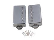 BQLZR Metal Wire Humbucker Pickups Set for Electric Guitar Silver Set of 2
