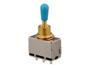 BQLZR Gold 3 Way Sky Blue Tip Toggle Switch with Nut Washer for Guitar Part