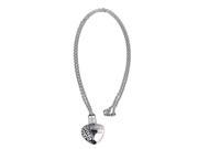 BQLZR Silver Cremation Pet Ash Holder Memorial Pendant Chain Lacy Heart Shape