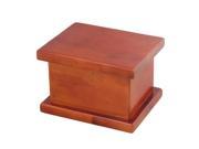 BQLZR 14.5x11.5x9.8cm Cedarwood Cats Dogs Puppy Cremation Ashes Box Red Brown
