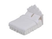 BQLZR White Double Bed 1 25 Dollhouse Bathroom Layout DIY Building Model