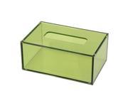 BQLZR Transparent Green Acrylic Tissue Paper Box Cover 19.6 x 12.5 x 8.4cm