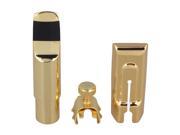 BQLZR Gold Plated Copper Alto Saxophone Metal Mouthpiece Golden 6 C Type