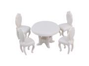 BQLZR 5 x Round Table Chairs 1 20 Dollhouse Miniatures Kitchen Dinning Room