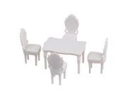 BQLZR 5 x Square Table Chairs 1 20 Dollhouse Miniatures Kitchen Dinning Room