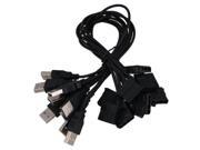 BQLZR 10 x Durable 13.7 USB port to 4 Pin plug Fan Connector Cable 5 V Output Black
