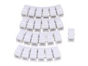 BQLZR 25x Cat5 RJ45 Coupler Female Adapter Shielded For Keystone Panel White