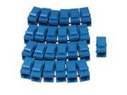 BQLZR 25Pieces Blue Female to Female RJ45 UTP Keystone Wall Coupler Cat6 Jack