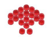 BQLZR 20x Top Hat Red Transparent Volume Tone Speed Control Knob for Electric Guitar