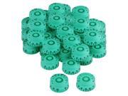 BQLZR 40 Pieces Green UFO Top Hat Knob with Black Numbers for Electric Guitar