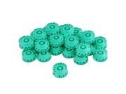 BQLZR 20Pieces Right Hand Green Speed Knob for Electric Guitar Black Number